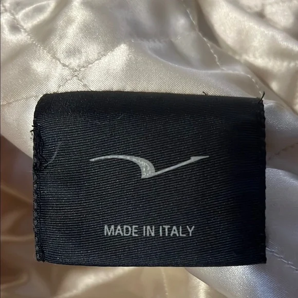 Kei Violanti Beige and White Wool Coat Fur Trim Size 46 US L - Picture 6 of 6